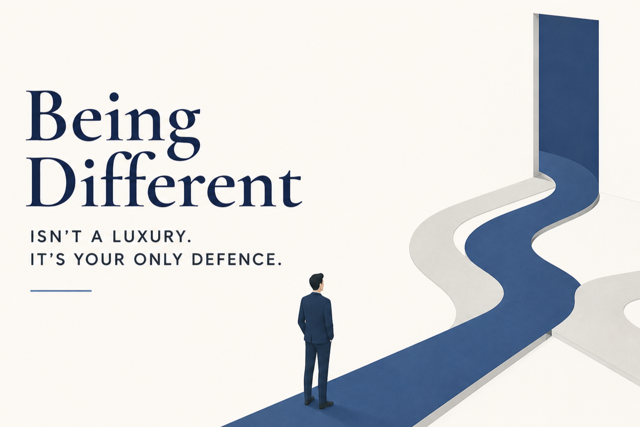 Being Different Isn't a Luxury. It's Your Only Defence.